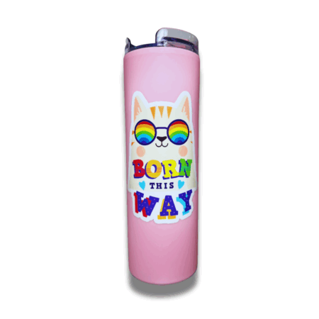Termo Skinny Acrílico | Born this way - Gato