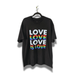 Playera Unisex Negro | Love Love Love is Love