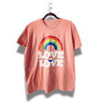 Playera Unisex Naranja | Love is Love - Arcoíris