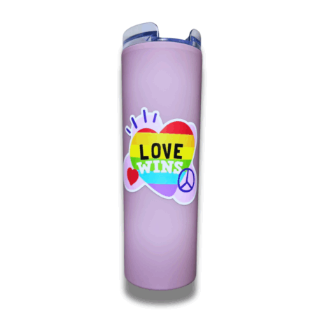 Termo Skinny Acrílico | Love wins - corazón