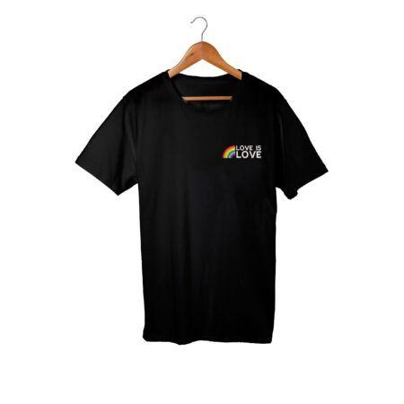 Playera Unisex Negro | Bordado - Love is Love